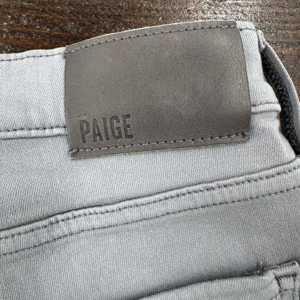 PAIGE Federal Men's Straight Leg Jeans Mountain Ice Gray Tag 34/32 Actual 35/32 - Picture 10 of 13